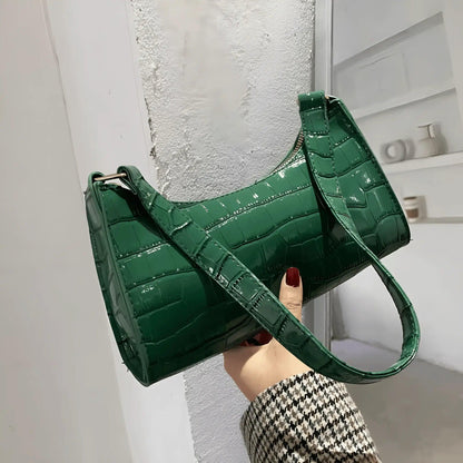 Crocodile Leather Shoulder Bag - Vuneti